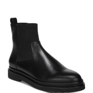 Vince Water Repellent Litton Pull-on Chelsea Boots in Black Leather - Size 8.5
